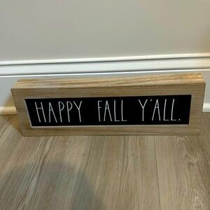 Rae Dunn Happy Fall Y’all Wooden Sign NEW